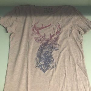 Purple Floral Deer Head T-Shirt (Aeropostale)
